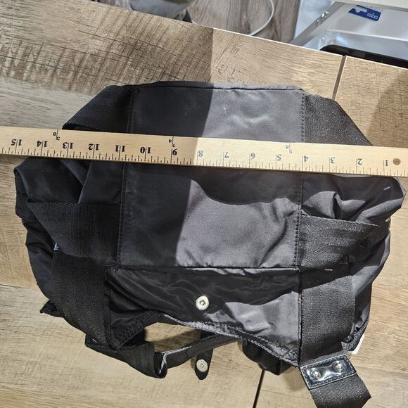 Franco Sarto Black Bag Handbag Purse Multi-Colored Polka Dot Rainbow Inner - Picture 9 of 9